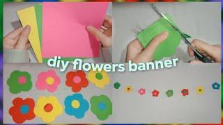diy flower garland or banner // for aesthetic indie room decor | SARAH DELLASA