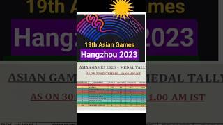 Asian Games Medal Tally Live Update 2023