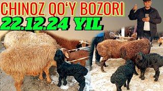 CHINOZ QOʻY BOZORIDA ONA-BOLA QOʻYLARNI NARXLARI BILAN TANISHAMIZ 