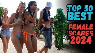 WATCH THE BEST OF BUSHMAN PRANK SUMMER COMPILATION BEST FEMALE SCARES OF 2024!