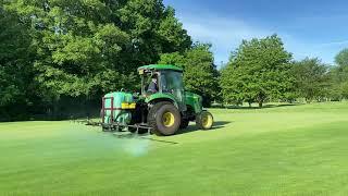 Spraying Golf Greens