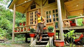 Full Video : 365 DAYS LIVING OFF GRID - Build Cabin, toilets, gardening and animal husbandry