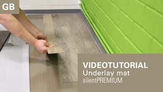 wineo Underlay mat silentPREMIUM with Vinyl flooring | Videotutorial | GB