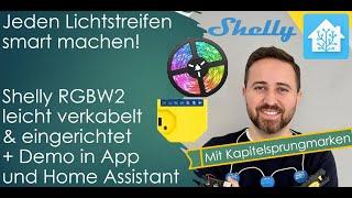 Shelly RGBW2 verkabelt & in Home Assistant eingerichtet - Anleitung