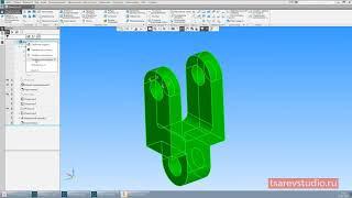 Компас 3D V18 vs Inventor 2020. Построение детали Вилка. Запись стрима