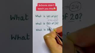 simple percentage solutions... #shorts #mathematic