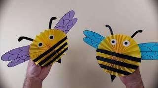 How to make a cute paper Bee | كيف تصنع نحلة ورق | Как сделать симпатичную бумажную пчелку