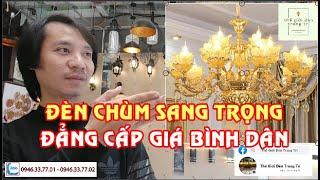 Thế Giới Đèn Trang Trí l Cách Lắp Đèn Chùm Phòng khách 15 tay sang trọng 03