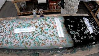 Watch this full tutorial on how magical granite comes to life using Stone Coat epoxy! I KCDC Designs