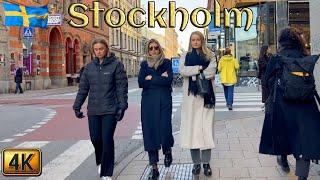 Sweden: Lunchtime Walk in Stockholm | 4K City Tour