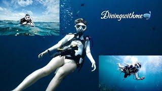 Divingwithme  I Girl Underwater  Swimming Sea I Scubagirl, Freediving & Music [ep 25]