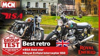 Battle for the best Brit(ish) retro! BSA Gold Star VS Royal Enfield Intercepter 650 | MCN Review