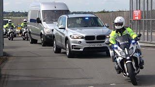 Special Escort Group - Unmarked Mercedes Sprinter & BMW X5 leaving RAF Northolt