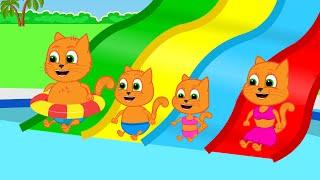  Cats Family in English - Competitions on Rainbow Hill Cartoon for Kids