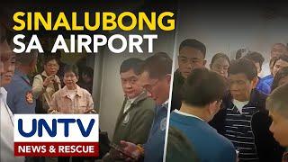 Ex-Pres. Duterte, sinalubong ng matataas na opisyal ng DOJ at PNP sa NAIA