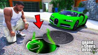 Franklin Went Inside The Secret Sewer Under His House In GTA 5 | SHINCHAN and CHOP