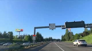 How speed limit? City of Tacoma Freeway I-5 drive northbound to Seattle 60 Miles/h=96.5 Kilometers/h