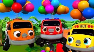 Baby Shark + Wheels On the Bus song - Soccer ball shaped wheels - Baby Nursery Rhymes & Kids Songs