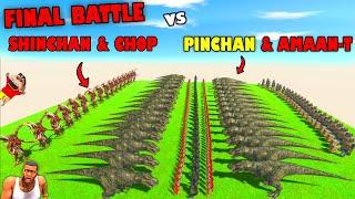 FINAL BATTLE | SHINCHAN and CHOP TEAM vs PINCHAN and AMAAN-T in Animal Revolt Battle Simulator