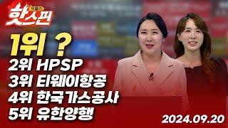 SDN HD현대에너지솔루션 SK이터닉스 씨에스윈드 금양그린파워 HD한국조선해양 HD현대미포 한화오션 삼성중공업 세진중공업 삼성바이오로직스  | 위클리 핫스 핀 (20240920)