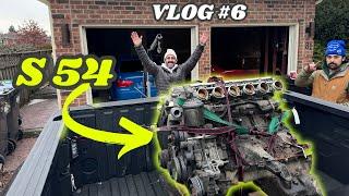 WE WENT TO CANADA TO BUY FIRE DAMAGED S54 ENGINE TO SWAP INTO THE E36 M3 BUILD!!! | VLOG #006