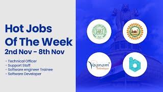 Hot Jobs Of The Week - (Nov 2nd - Nov 8th) – CIMFR, Vaanam Technologies, OptimumBrew Technology