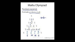 How to solve Numbers Pyramid #maths #mathsolympiad #mathematics