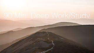 40 Hz Binaural Beats + Pink Noise - Minimalist Ambience for Focus, Work, Study (90 Min Session)