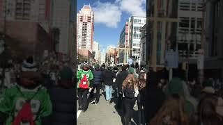 ‪Philly Jesus Walks Down Broad Street In Philadelphia Eagles Parade‬