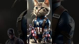 Cute Cat Superheroes #superhero #avengers #dc #shorts