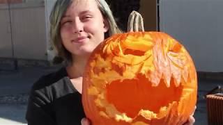 Pumpkin carving with Herron School of Art and Design sculpture students