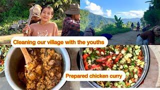 Village life in the hills of Nagaland ||Cooking for the youth ministry||working day for the youths||