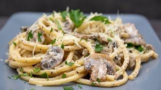 ПАСТА С ГРИБАМИ в сливочном соусе. РЕЦЕПТ вкусных спагетти | PASTA WITH MUSHROOMS