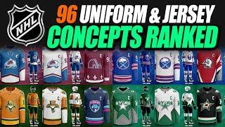 NHL Uniform & Jersey Concepts Ranked! 96 Jerseys! (Designs by CD24)