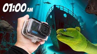 I Dropped a GoPro on a Deep Shipwreck at Midnight (The Big Fish Found It!)