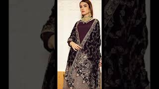 Velvet Shawls Branded Suits ,Designer Dresses Winter Collection 