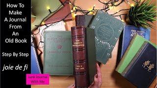 How To Make A Journal From An Old Book  Step By Step Junk Journal For Beginners