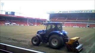 Overseeding a Football Pitch Time Lapse Video