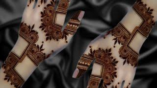 Square Mehndi Designs For Back Hand ll Easy Arabic Mehndi Design For Front Handll New stylish Mehndi