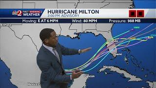 Milton upgraded to Category 1 hurricane on path toward Florida | 2 p.m. Sunday update