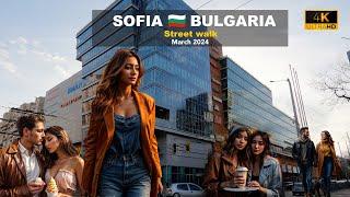 ️ Street walking -Sofia  Bulgaria - March - 2024 - 4k 60 FPS