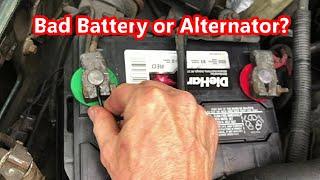 Car Wont Start: DEAD ALTERNATOR or BATTERY- Quick Easy Test using a Jumper Battery & Multimeter