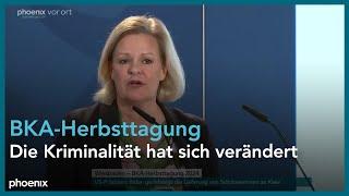 BKA-Herbsttagung '24, Eröffnungsansprache von Nancy Faeser (Bundesinnenministerin)