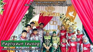 SULU travel vlogs Jolo - Pangutaran 4K full walking tour attending Muslim Tausog wedding #marriage