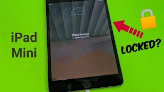 iPad Mini 4 how to reset forgot password, screen lock, disabled...