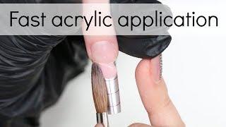 How to apply acrylic on nails like a pro | Fast application & filing tutorial