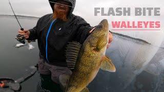 Prime Time ICE fishing Walleyes in the Rain!