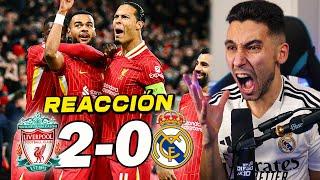 REACCIONES DE UN HINCHA al Liverpool vs Real Madrid 2-0 *QUE BAÑO* | ByDiegoX10