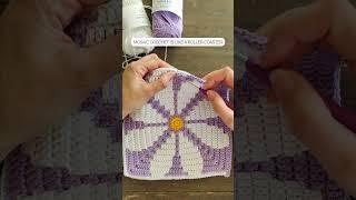 Mosaic crochet is like a roller coaster – scary, but once you start, you can’t stop. #mosaiccrochet