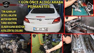 OPEL İNSİGNİA 1.6 TURBO MOTOR REKTİFİYE (Aşırı Hararet-Turbo Tamir-Sıfır Silindir Kapak Yenileme)